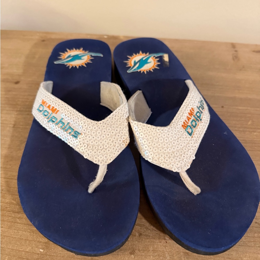 Woman Flip Flops - Blue and White‎